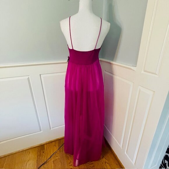 Lily of France Rosa Puleo-Szule 70's Sheer Chiffon Lingerie Slip Dress Medium - Picture 14 of 14